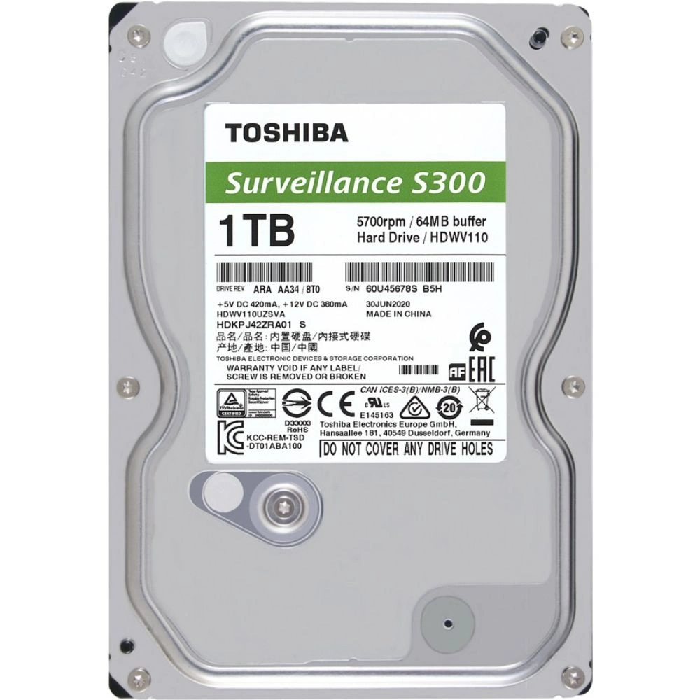 Жесткий диск 1 TB 3,5" SATA Toshiba S300