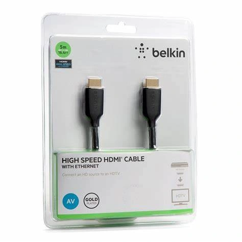 Кабель Belkin HDMI (AM/AM) High Speed 5m Black (F3Y017BT5M-BLK)