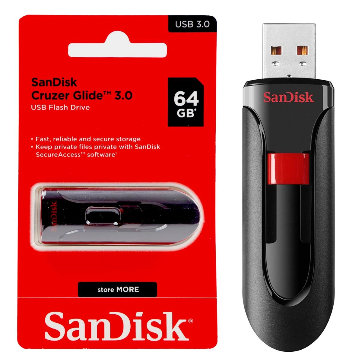 Флэш накопитель SanDisk 64GB USB 3.0 Cruzer Glide